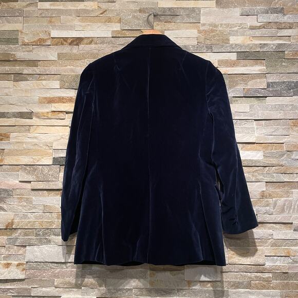 Rare Koret of California Velvet Blazer | Deep Navy, 1970s Union Made USA Vintage - Picture 2 of 7